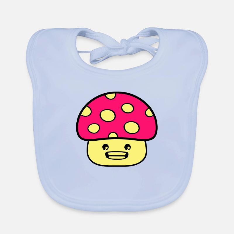 Mushroom Comic Organic Baby Bibs