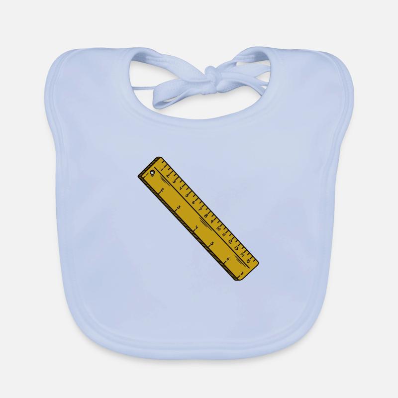 Ruler from elementary school. Organic Baby Bibs