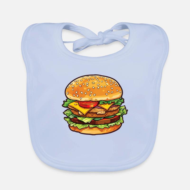 Saftiger Burger Baby Bio-Lätzchen