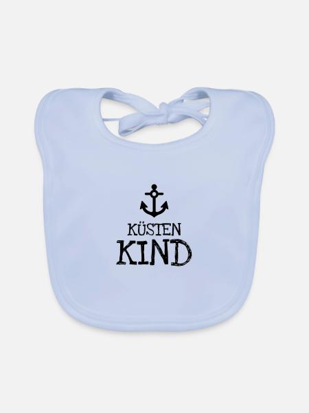 Küsten Kind - Baby Bio-Lätzchen - sky Blue