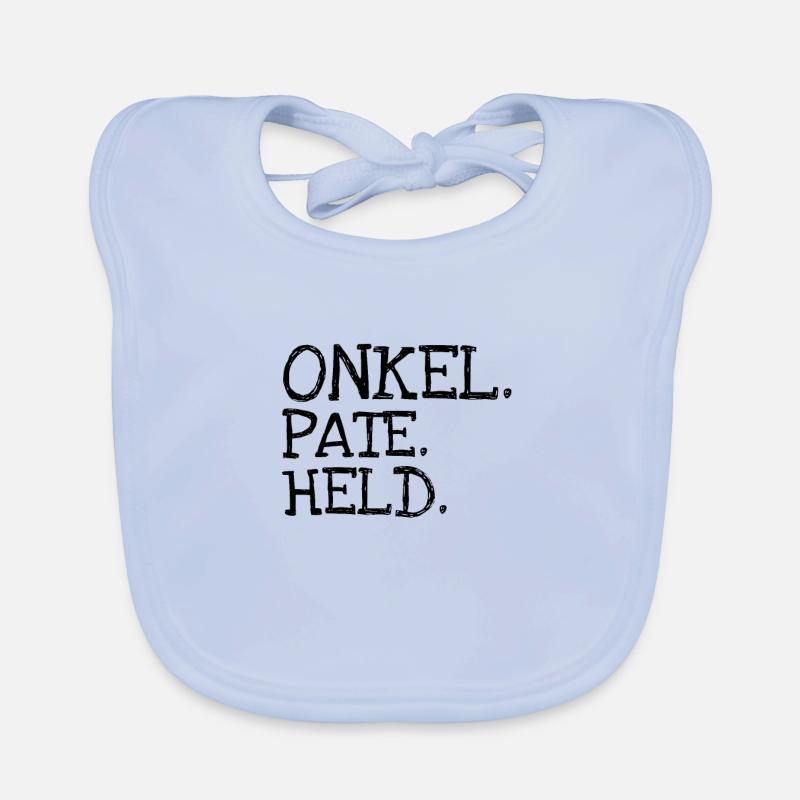 Onkel. Pate. Held. Baby Bio-Lätzchen