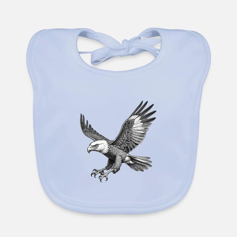 Aigle volant, Graphique Bavoir bio Bébé