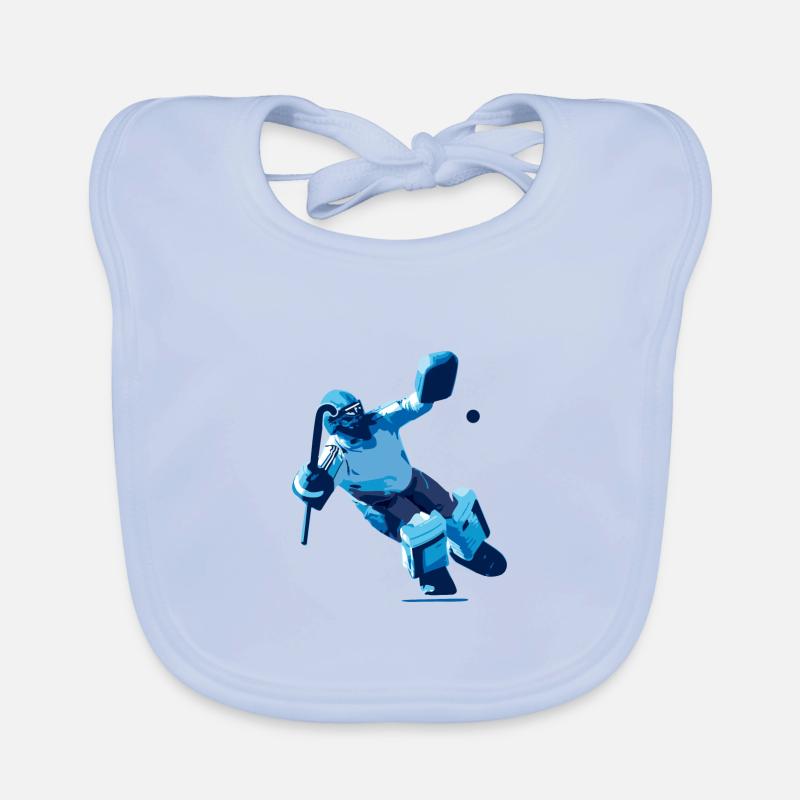 Torwart blau Baby Bio-Lätzchen