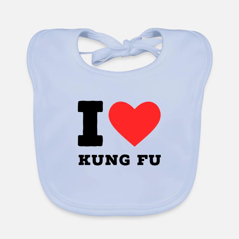 Ich liebe Kung Fu Baby Bio-Lätzchen