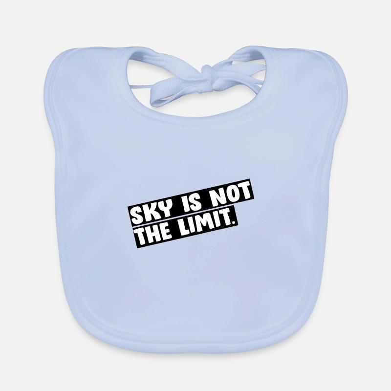 Le ciel n'est pas la limite - Bavoir bio Bébé - bleu ciel