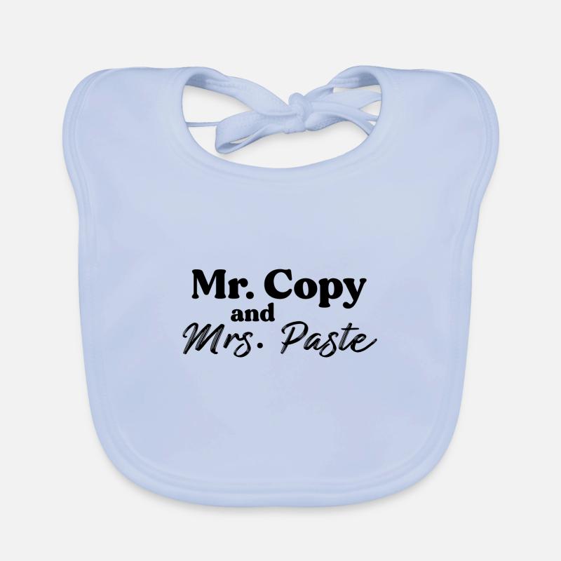 Mr. Copy and Mrs. Paste Baby Bio-Lätzchen