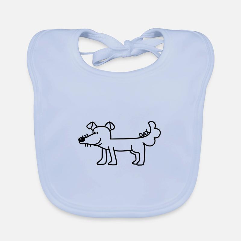 Anti-Zoo Dax - Bavoir bio Bébé - bleu ciel