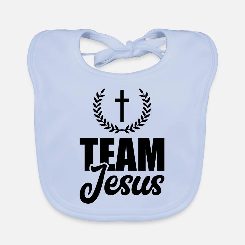 team jesus cross Organic Baby Bibs