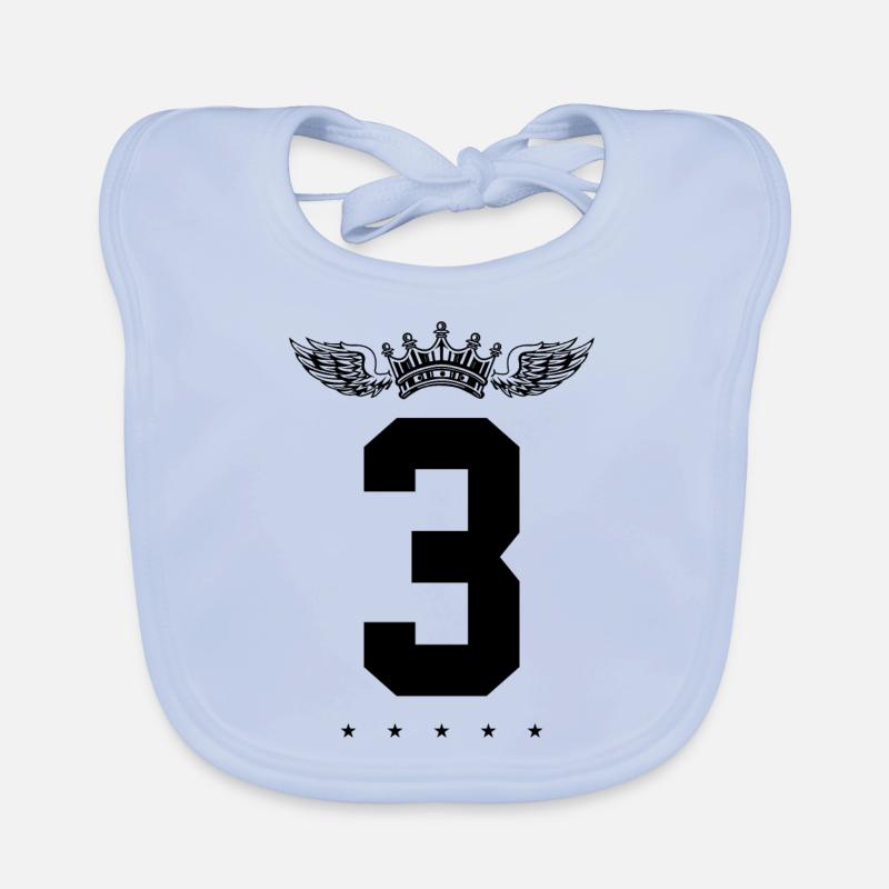 3 Couronne de numéros Bavoir bio Bébé