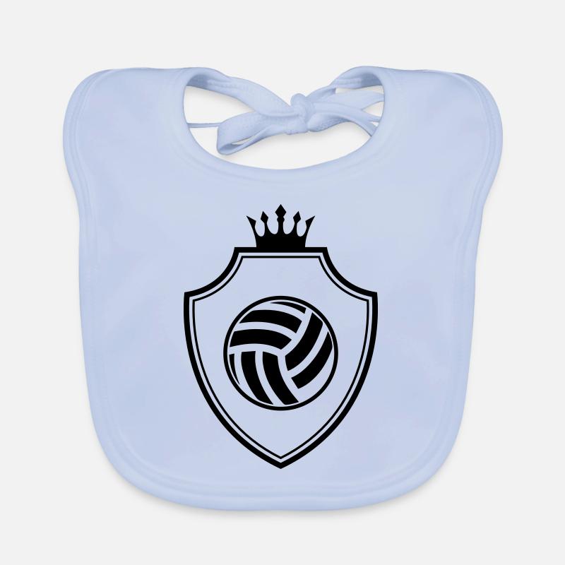 Volleyball Crest Organic Baby Bibs