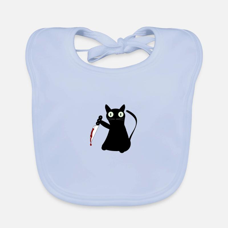 SERIAL KILLER CAT Organic Baby Bibs