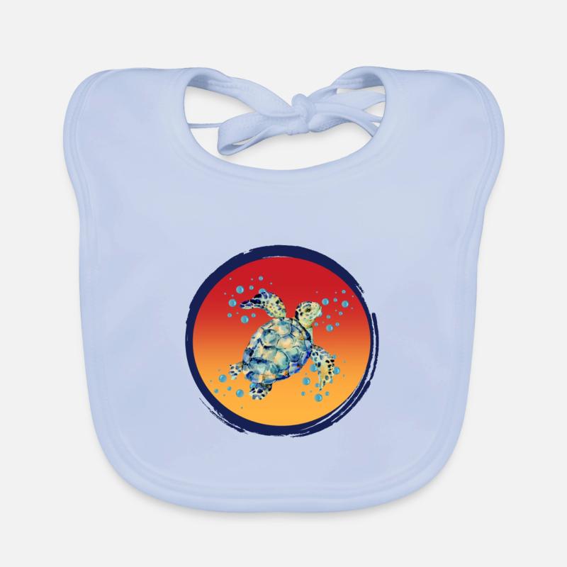 Turtle_Harmony Organic Baby Bibs