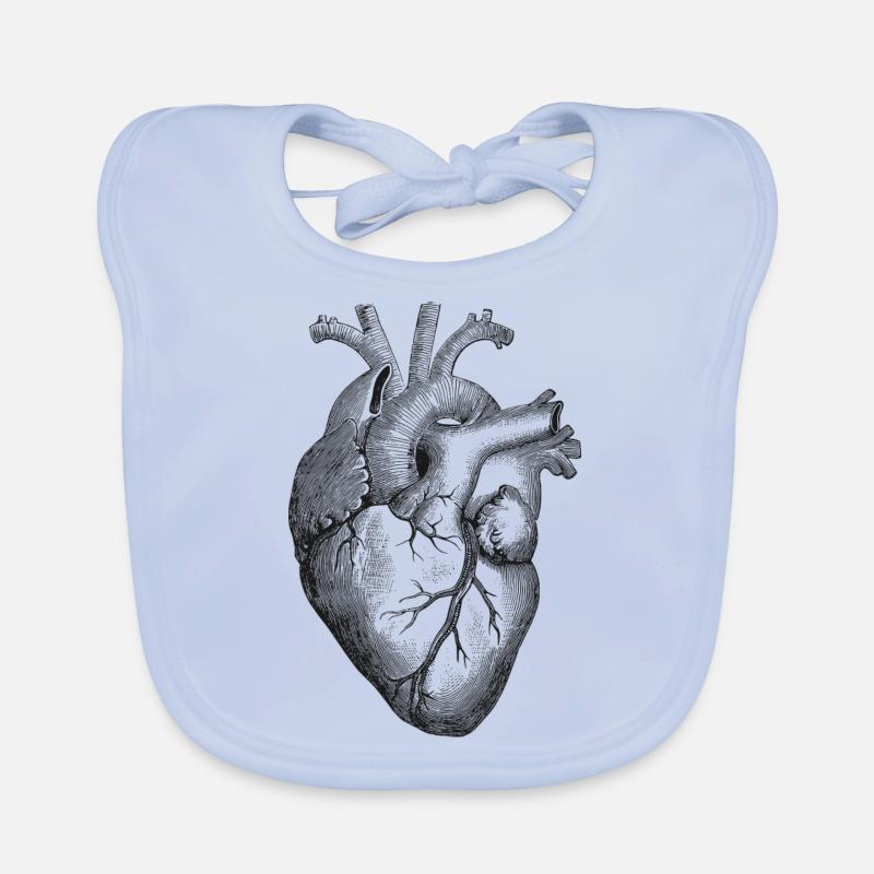 hjerte Hagesmække af økologisk bomuld