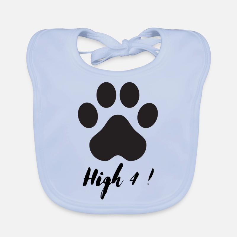 High 4 - cool mignon patte chien chat /black Bavoir bio Bébé