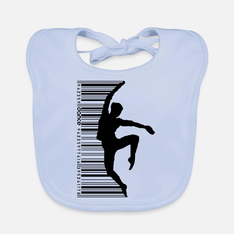 Dancer in QR Code Style Organic Baby Bibs