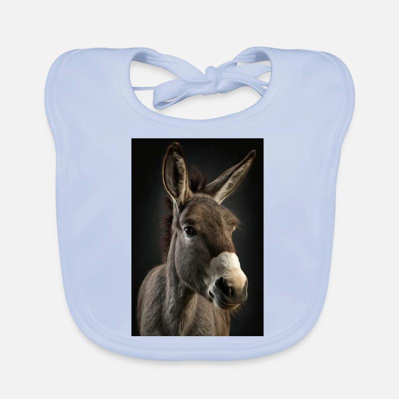 Donkey Realistic Cool Organic Baby Bibs