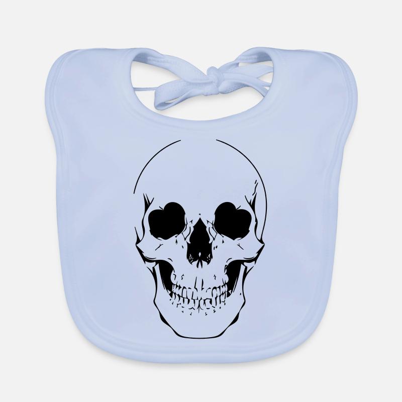 skull Organic Baby Bibs
