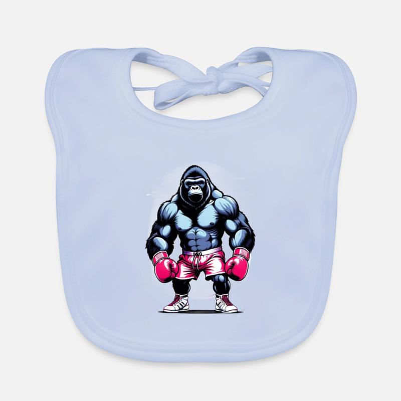 Boxe Boxeur Gorille Bavoir bio Bébé