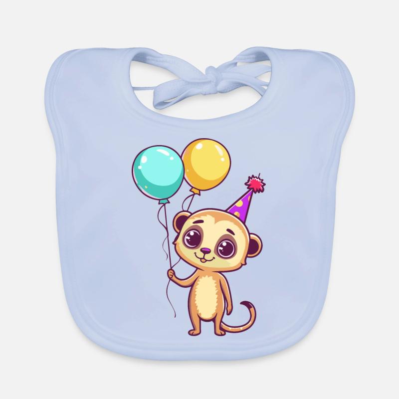 Erdmännchen Geburtstag Comic Baby Bio-Lätzchen