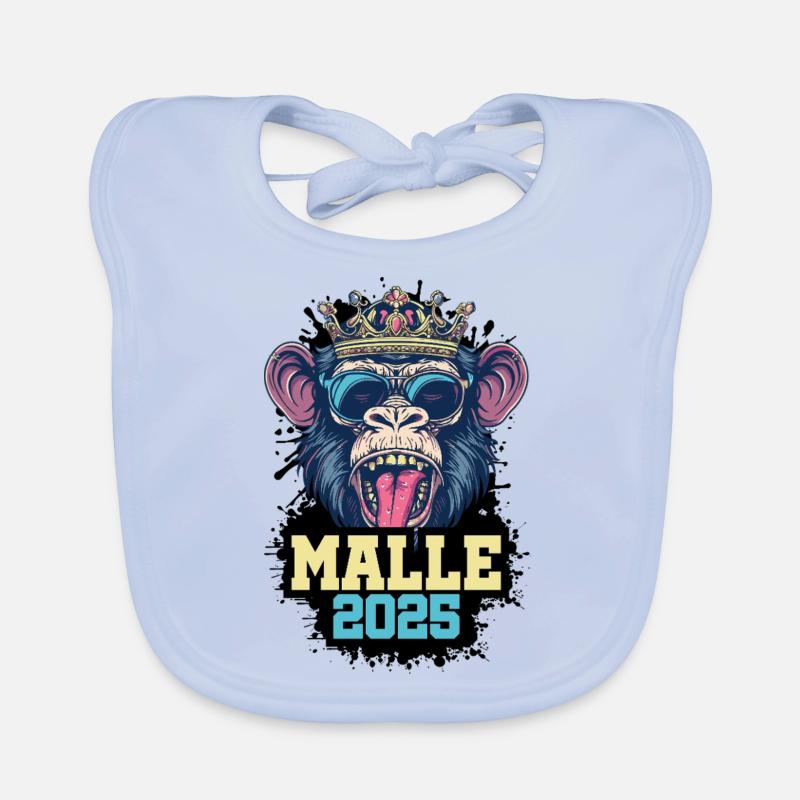 Malle 2025 Singe Bavoir bio Bébé