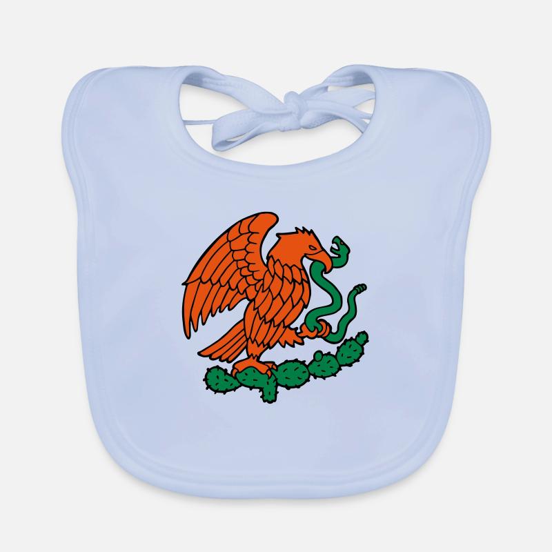 mexico eagle snake cactus mexico mexican Organic Baby Bibs