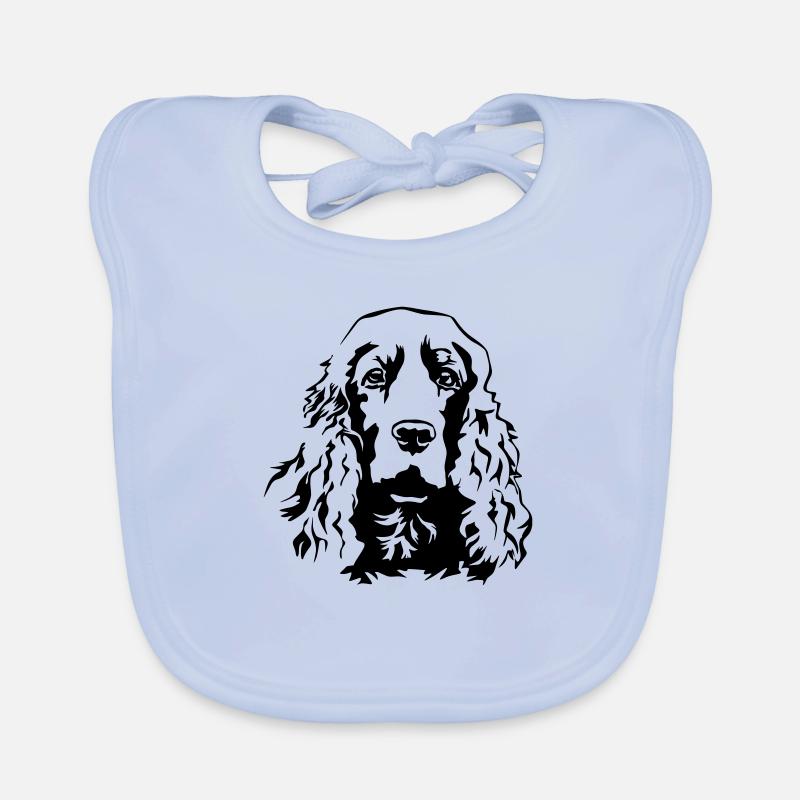 Tête de Cocker Spaniel Bavoir bio Bébé