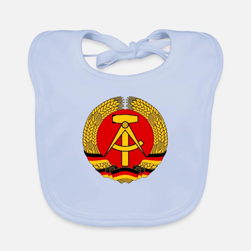 DDR Emblem - Baby Bio-Lätzchen - sky Blue