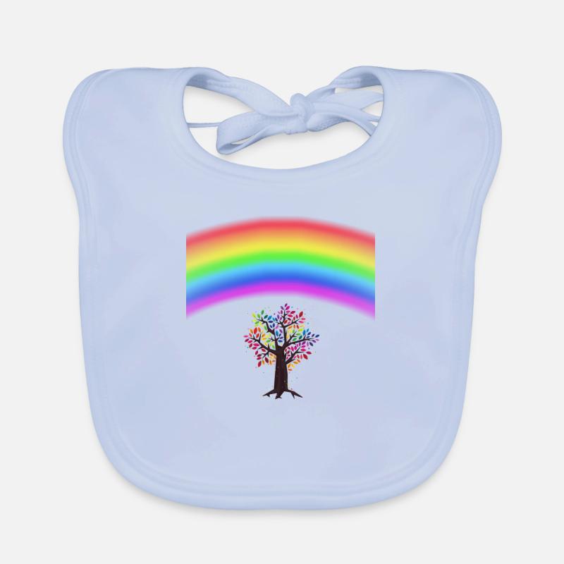 Rainbow Tree Bavoir bio Bébé