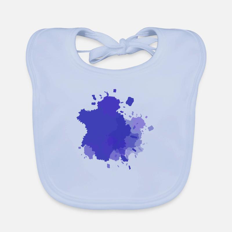 Éclaboussures de couleur pourpre Bavoir bio Bébé