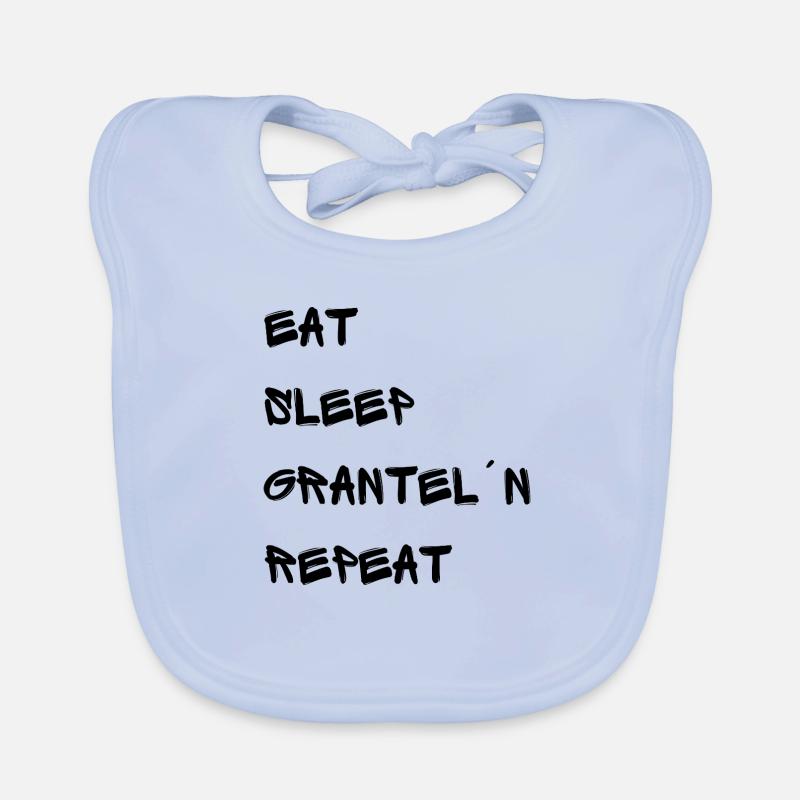 Eat Sleep black Baby Bio-Lätzchen