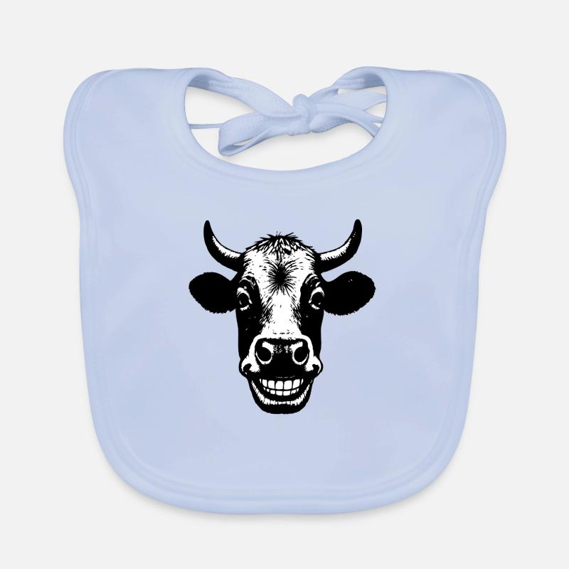 Grinsende Kuh Baby Bio-Lätzchen