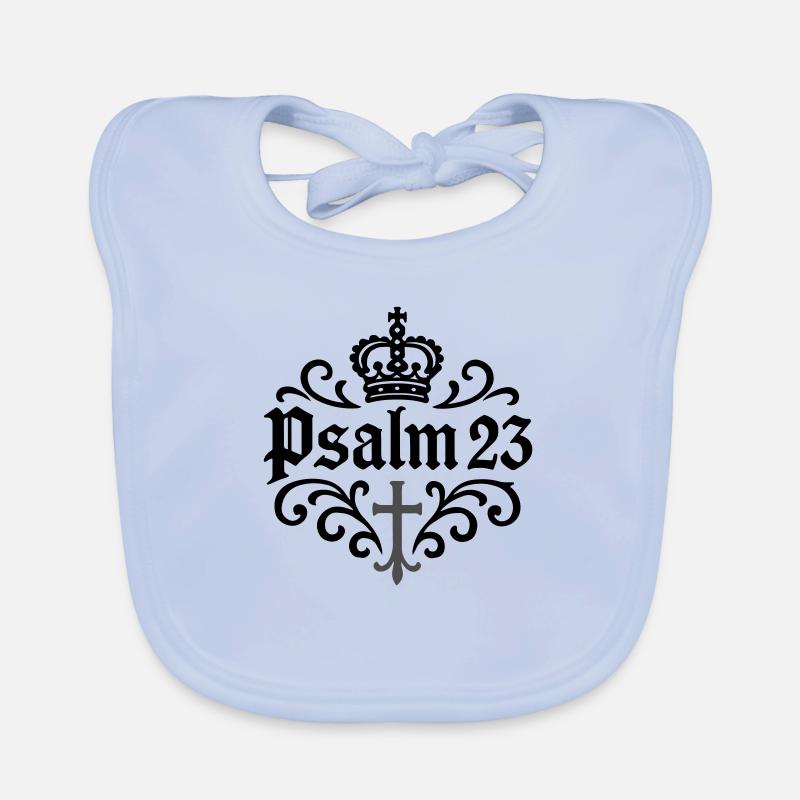 Psalm 23 Christlich - Baby Bio-Lätzchen - sky Blue