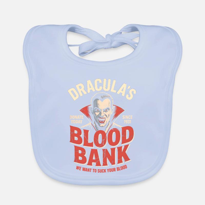 Dracula Banque de sang Drôle Vampire Halloween Bavoir bio Bébé