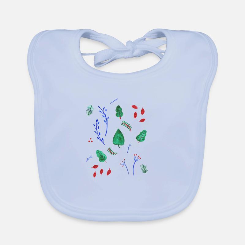 Leaves pattern Organic Baby Bibs