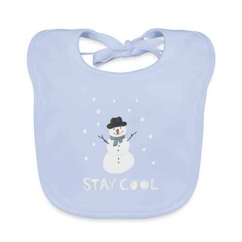 Snowman - Stay cool - Ekologisk babyhaklapp