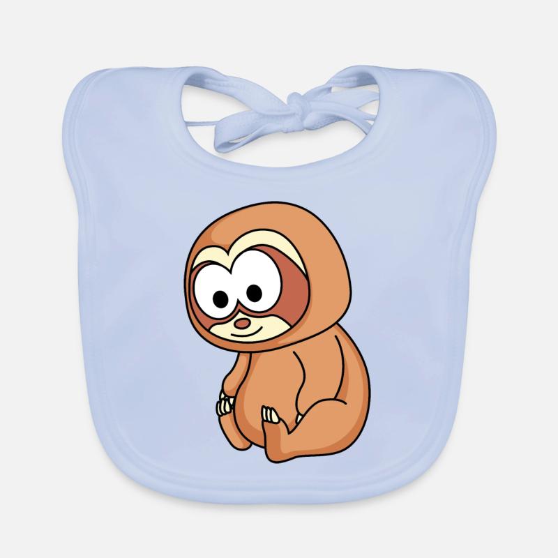 Faultier Comic Tier Baby Bio-Lätzchen