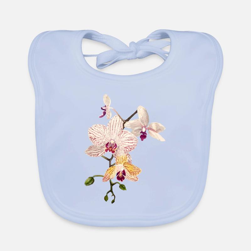 Orchidée - fleur Bavoir bio Bébé
