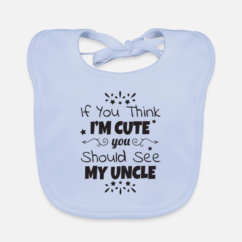 Bébé oncle doux cadeau de naissance parrain Bavoir bio Bébé