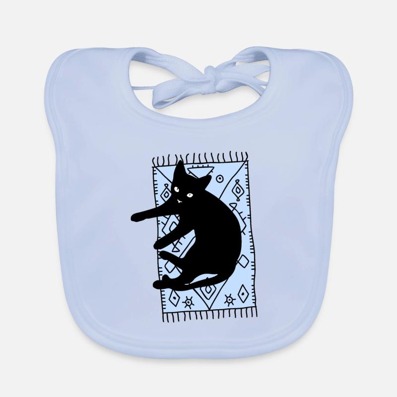 Chat sur le tapis Bavoir bio Bébé