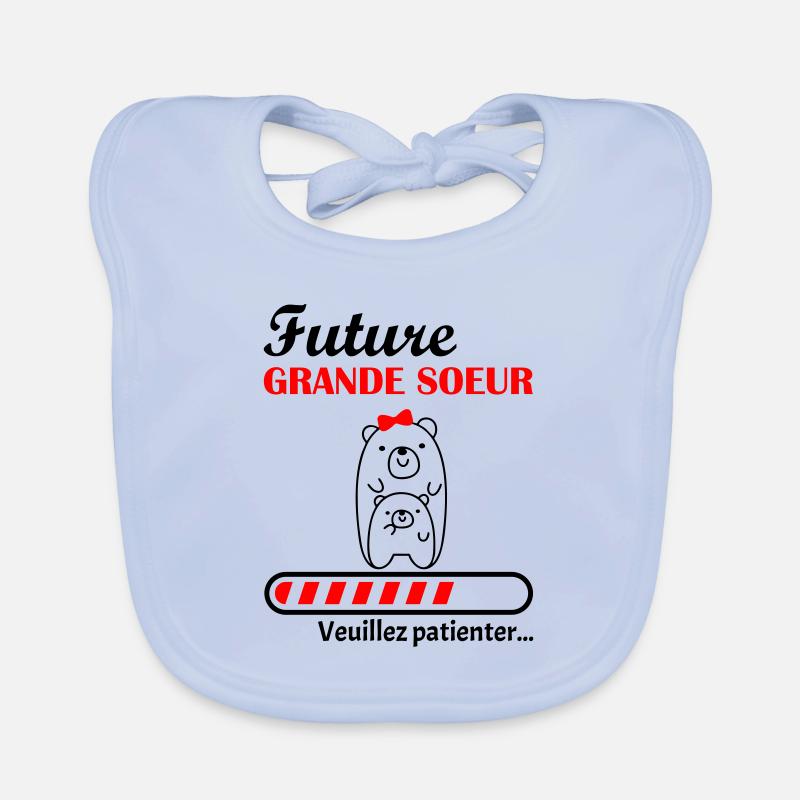Future Grande Soeur, annonce grossesse Bavoir bio Bébé