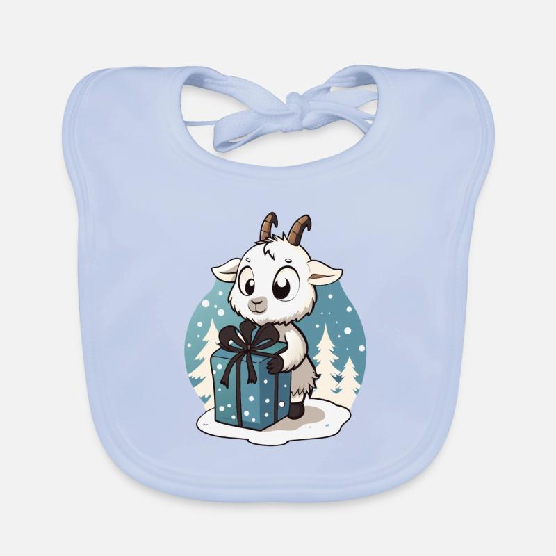 Mignon cadeau de déballage de chèvre Bavoir bio Bébé