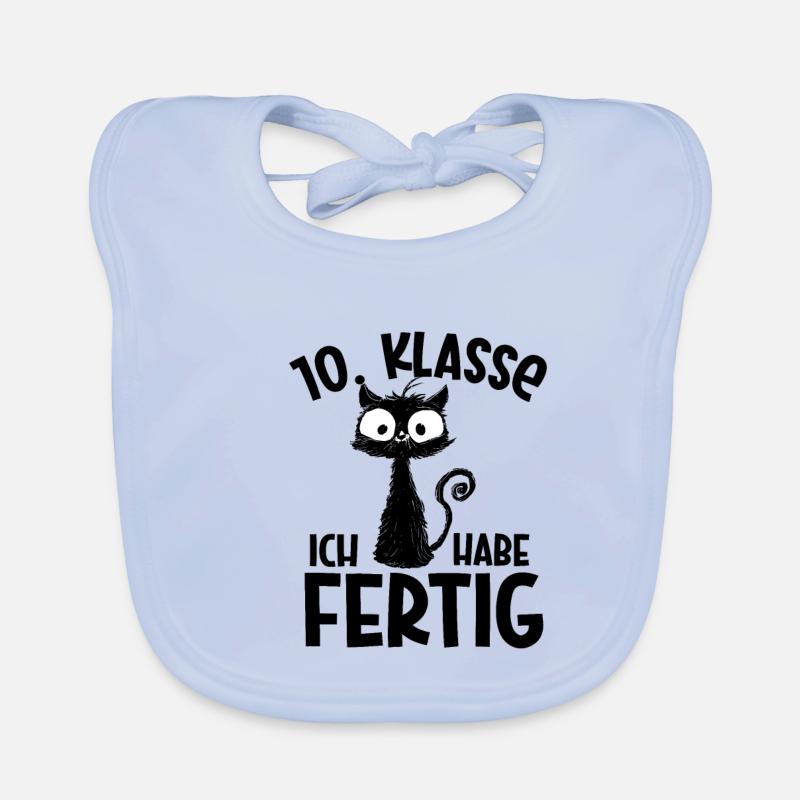 10. Klasse Geschafft Absolvent Schulende Abschluss Baby Bio-Lätzchen