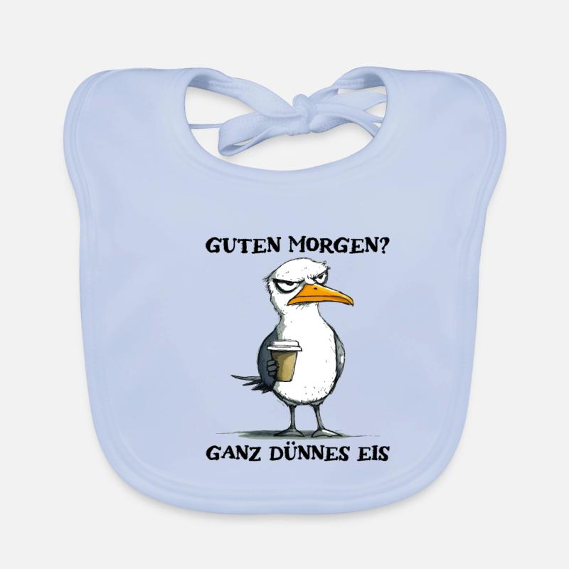 Guten Morgen Ganz Dünnes Eis Morgenmuffel Möwe Baby Bio-Lätzchen