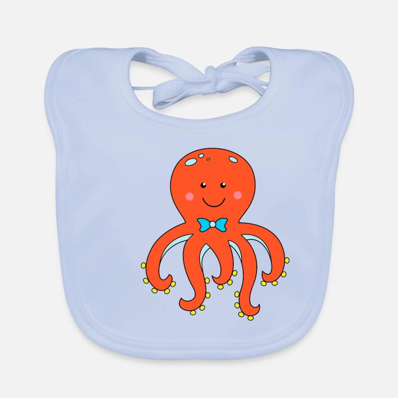 Octopus octopus octopus Organic Baby Bibs