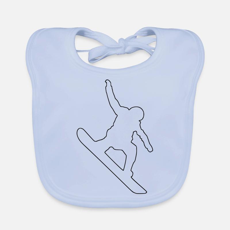 snowboarder fun Baby Bio-Lätzchen