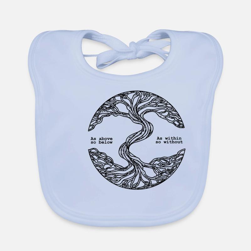 World Tree - As above so below Organic Baby Bibs