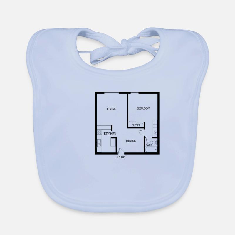 Architecture floor plan Architect Student T-Shirt Organic Baby Bibs