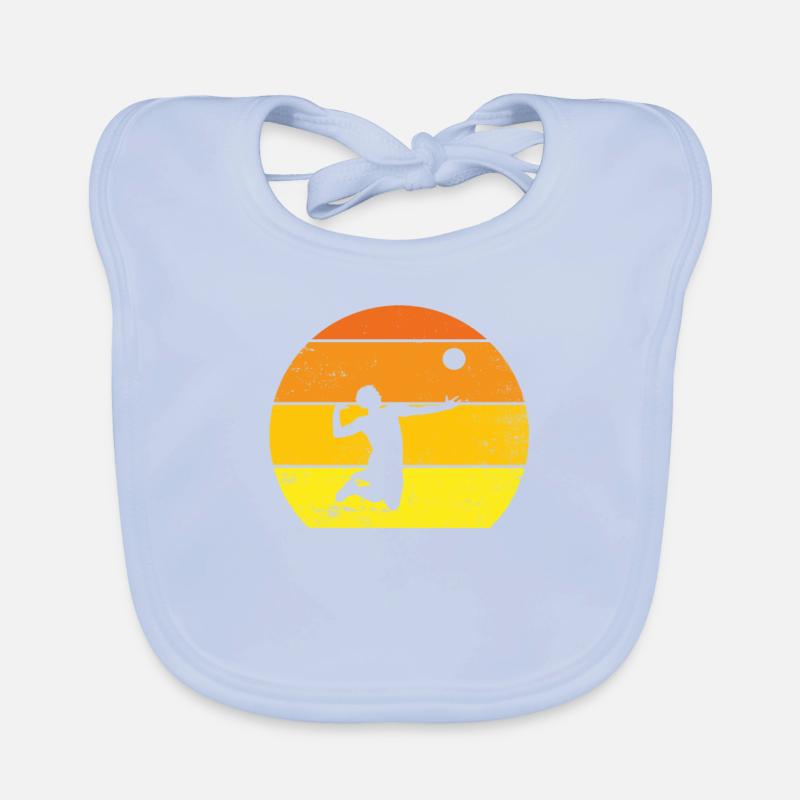 BEACH VOLLEY original gift passion volleyball player Organic Baby Bibs