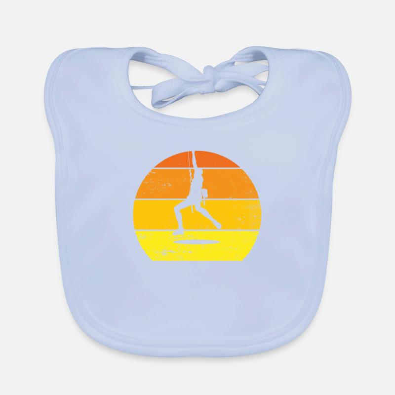 Klettern originelle Geschenk-Idee Sport Bergsteigen Baby Bio-Lätzchen