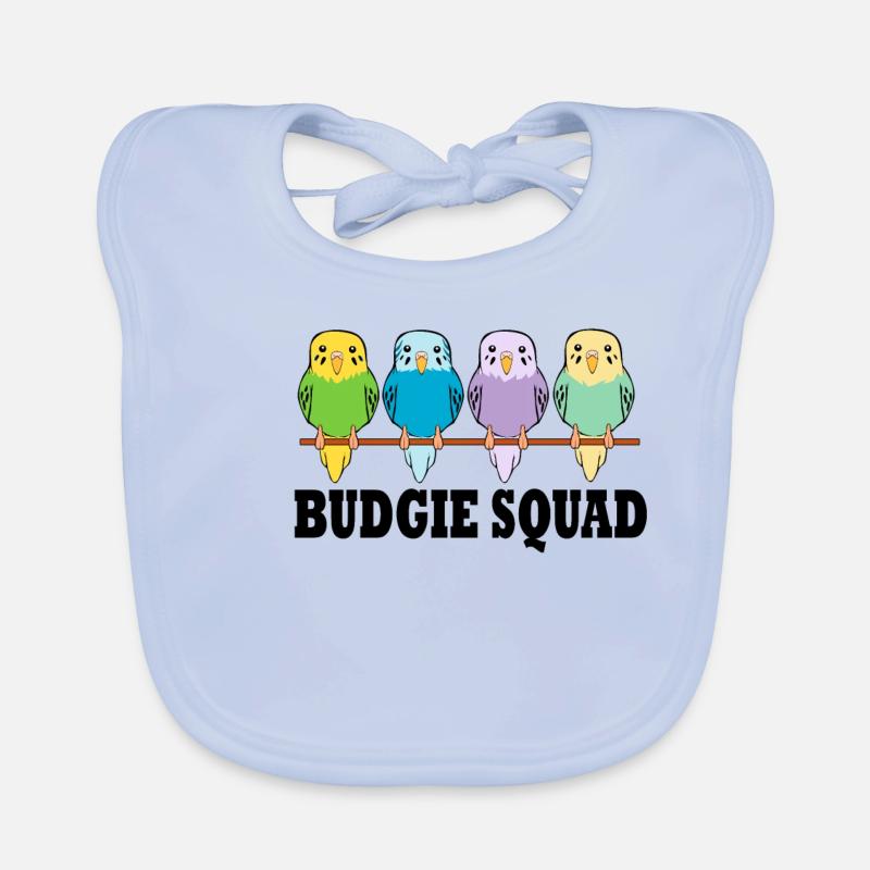 Équipe de perroquet drôle de Budgie Squad Bavoir bio Bébé